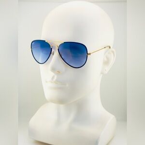 Ray-Ban Aviator Full Color Legend Sunglasses RB3025JM Light Blue Lens Gold Frame